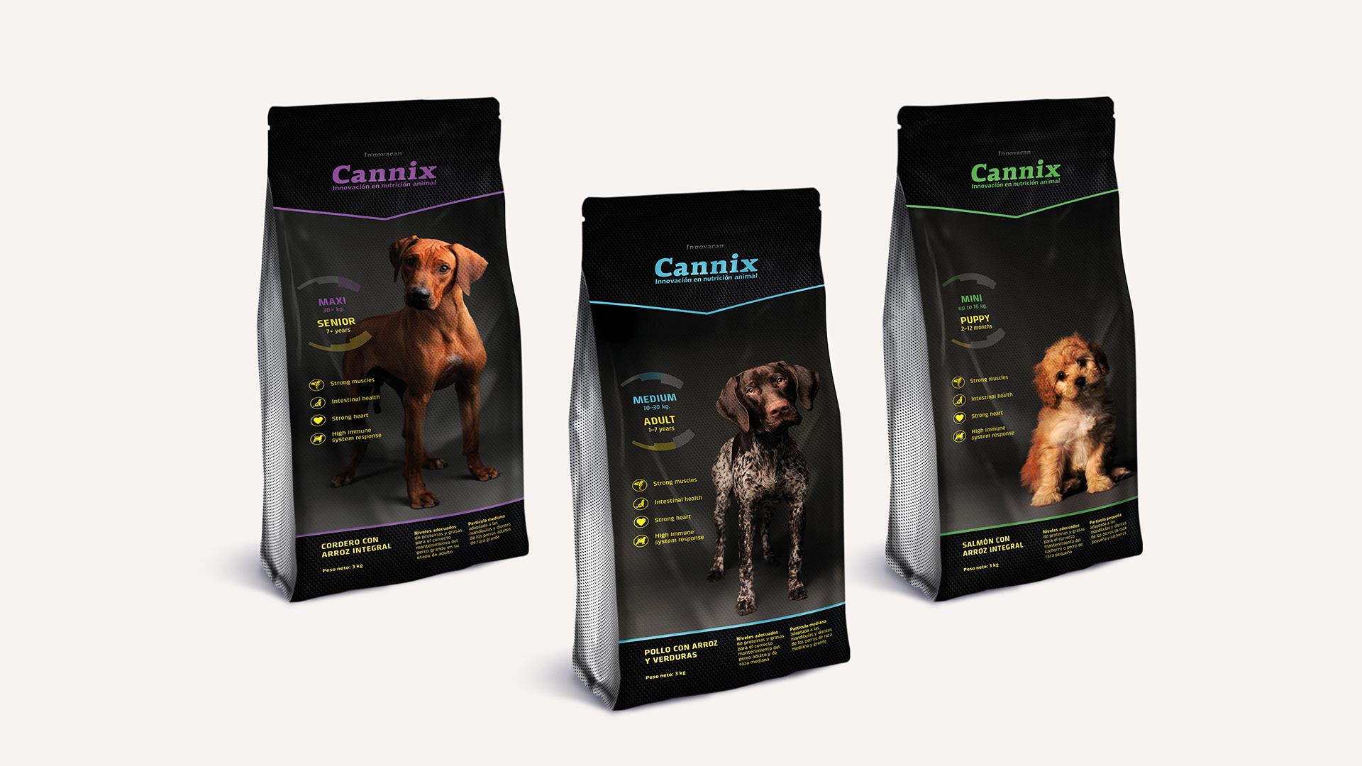 Identity and packaging for Cannix dog food by FUERA